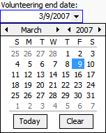 Sample date field showing calendar with 3/9/2007 highlighted