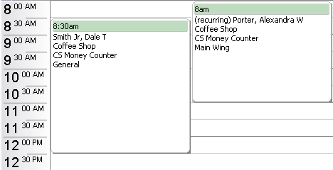 Two non-slot jobs shown on the job slots calendar tool
