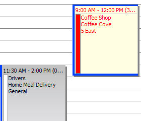 Two job slots showing one empty slot and one full slot